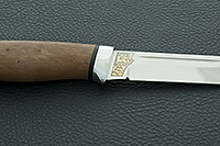 Нож Бекас стабилизированная карельская береза, s390, алюминий : фото 9