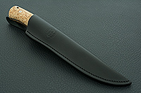 Нож Бекас ЦМ накладки стабилизированная карельская береза, aus-8, цельнометаллический : фото 9