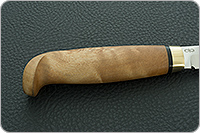 Нож Финка-Лаппи кап березовый, 95х18, латунь : фото 3