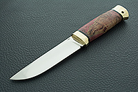 Нож Следопыт стабилизированная карельская береза, cpr, латунь : фото 2