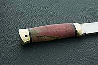 Нож Следопыт стабилизированная карельская береза, cpr, латунь : фото 5