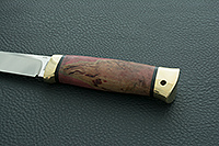 Нож Следопыт стабилизированная карельская береза, cpr, латунь : фото 6