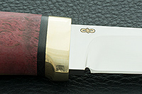 Нож Следопыт стабилизированная карельская береза, cpr, латунь : фото 8