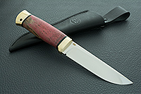 Нож Следопыт стабилизированная карельская береза, cpr, латунь : фото 10