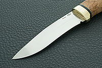 Нож Шаман-2 стабилизированная карельская береза, elmax, латунь : фото 3