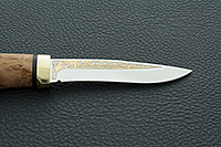 Нож Шаман-2 стабилизированная карельская береза, elmax, латунь : фото 7