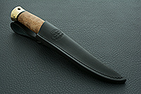 Нож Шаман-2 стабилизированная карельская береза, elmax, латунь : фото 11