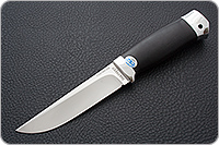 Нож Следопыт граб - черное дерево, 95х18, нержавеющая сталь : фото 2