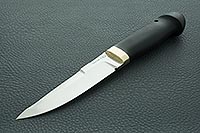 Нож Хаски граб - черное дерево, 100х13м, латунь : фото 2