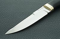 Нож Хаски граб - черное дерево, 100х13м, латунь : фото 3