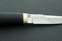 Нож Хаски граб - черное дерево, 100х13м, латунь : фото 7