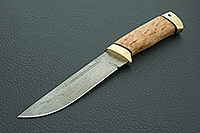 Нож Бекас карельская береза, zdi-1016, латунь : фото 2