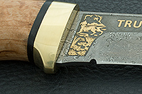 Нож Бекас карельская береза, zdi-1016, латунь : фото 8