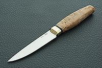 Кухонный нож Овощной малый карельская береза, elmax, латунь : фото 2