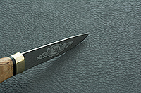 Кухонный нож Овощной малый карельская береза, elmax, латунь : фото 10