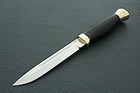 Нож Финка-3 граб - черное дерево, elmax, латунь : фото 2