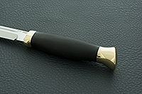 Нож Финка-3 граб - черное дерево, elmax, латунь : фото 6