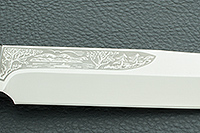 Нож Шашлычный большой граб - черное дерево, 100х13м, текстолит : фото 5