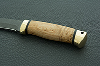 Нож Шаман-2 карельская береза, elmax, латунь : фото 6