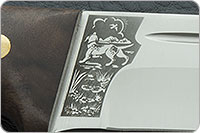 Нож Бекас ЦМ накладки орех, aus-8, цельнометаллический : фото 5