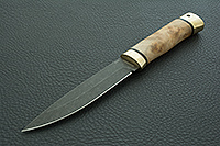 Нож Пескарь кап березовый, elmax, латунь : фото 2