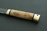 Нож Пескарь кап березовый, elmax, латунь : фото 6