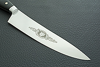 Кухонный нож Поварской цельнометаллический накладки текстолит
, cpr, алюминий : фото 4