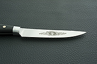 Кухонный нож Овощной цельнометаллический накладки текстолит
, 95х18, без дополнительной обработки : фото 4