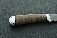 Нож Лиса стабилизированная карельская береза, elmax, алюминий : фото 5