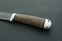 Нож Лиса стабилизированная карельская береза, elmax, алюминий : фото 6