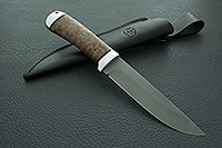 Нож Лиса стабилизированная карельская береза, elmax, алюминий : фото 9