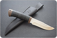 Нож Стрелец наборная кожа, elmax, текстолит : фото 6