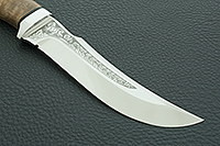 Нож Клык стабилизированная карельская береза, 95х18, алюминий : фото 4