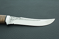 Нож Клык стабилизированная карельская береза, 95х18, алюминий : фото 7