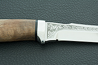 Нож Клык стабилизированная карельская береза, 95х18, алюминий : фото 8