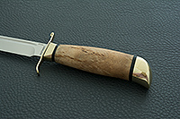 Нож Финка-2 Вача карельская береза, elmax, латунь : фото 6