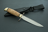 Нож Финка-2 Вача карельская береза, elmax, латунь : фото 9