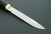 Нож Финка-3 граб - черное дерево, 95х18, латунь : фото 2
