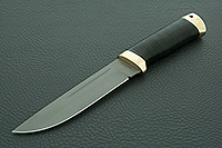 Нож Бекас наборная кожа, rwl-34, латунь : фото 2