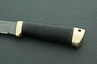 Нож Бекас наборная кожа, rwl-34, латунь : фото 6