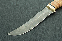 Нож Клык карельская береза, zdi-1016, латунь : фото 3
