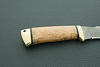Нож Клык карельская береза, zdi-1016, латунь : фото 5