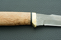 Нож Клык карельская береза, zdi-1016, латунь : фото 8