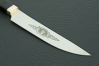 Кухонный нож Овощной рукоять текстолит, k390, латунь : фото 4