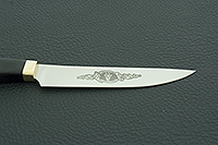 Кухонный нож Овощной рукоять текстолит, k390, латунь : фото 8