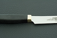 Кухонный нож Овощной рукоять текстолит, k390, латунь : фото 10