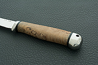 Нож Белуга стабилизированная карельская береза, elmax, алюминий : фото 6