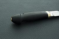 Нож Хаски граб - черное дерево, 95х18, латунь : фото 3