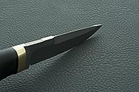 Нож Хаски граб - черное дерево, 95х18, латунь : фото 6