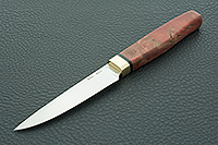 Кухонный нож Овощной малый стабилизированная карельская береза, elmax, латунь : фото 2